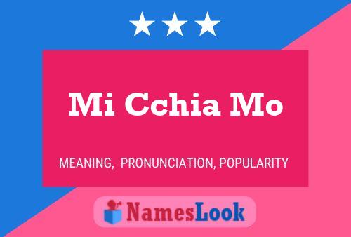 Mi Cchia Mo Name Poster