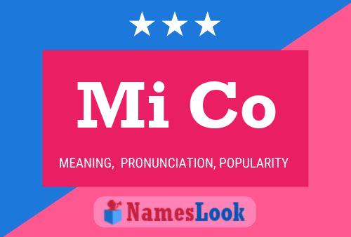 Mi Co Name Poster