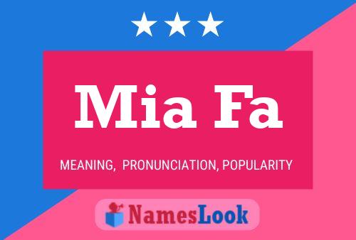 Mia Fa Name Poster