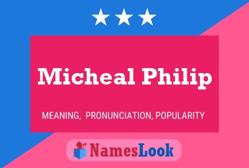 Micheal Philip Name Poster