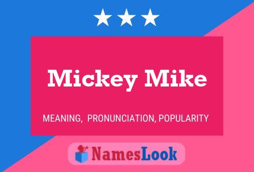 Mickey Mike Name Poster