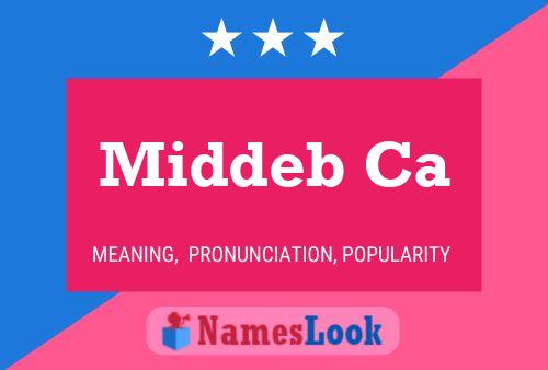 Middeb Ca Name Poster