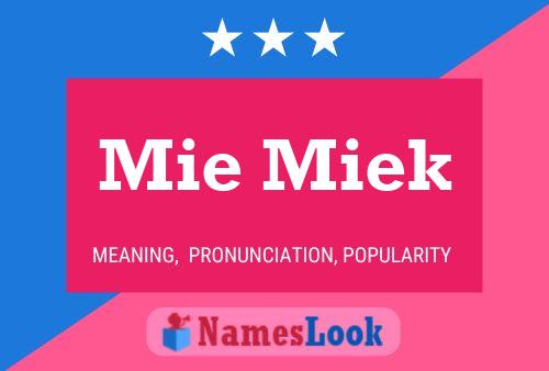 Mie Miek Name Poster