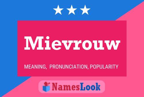 Mievrouw Name Poster