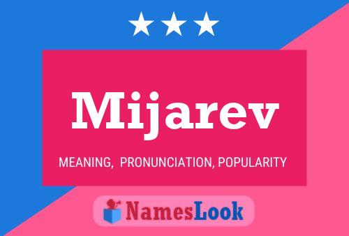 Mijarev Name Poster