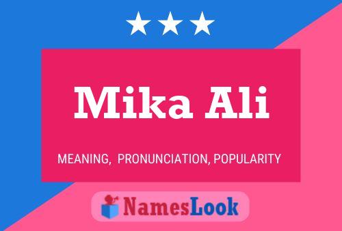 Mika Ali Name Poster