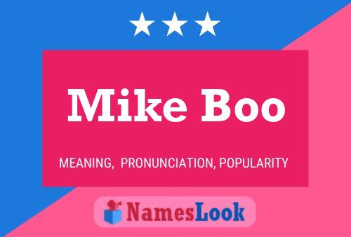 Mike Boo Name Poster