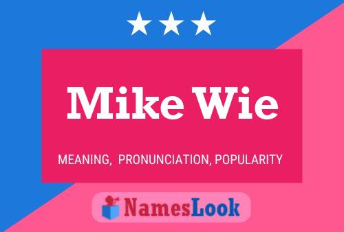 Mike Wie Name Poster