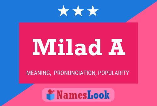 Milad A Name Poster