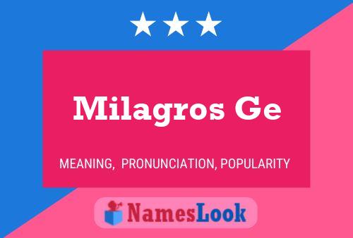 Milagros Ge Name Poster