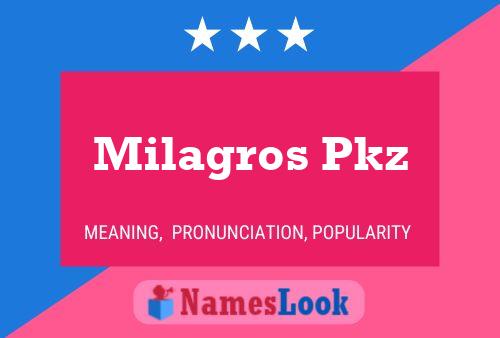 Milagros Pkz Name Poster