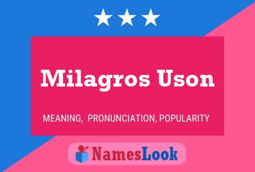 Milagros Uson Name Poster