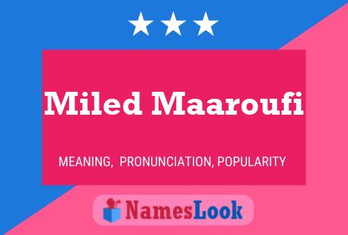 Miled Maaroufi Name Poster