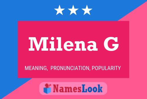 Milena G Name Poster