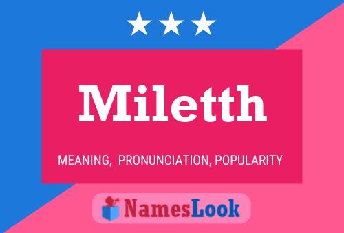 Miletth Name Poster