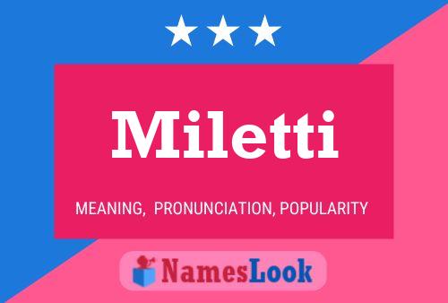 Miletti Name Poster