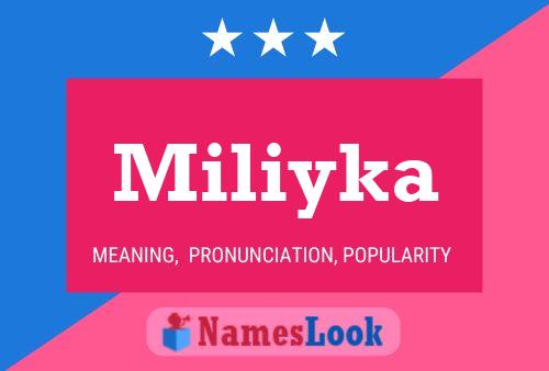 Miliyka Name Poster