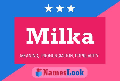 Milka Name Poster