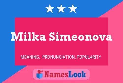 Milka Simeonova Name Poster