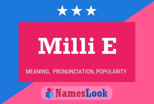 Milli E Name Poster