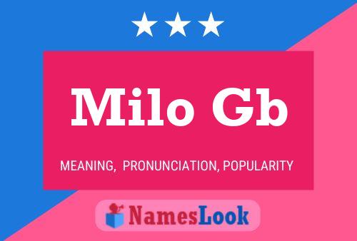 Milo Gb Name Poster