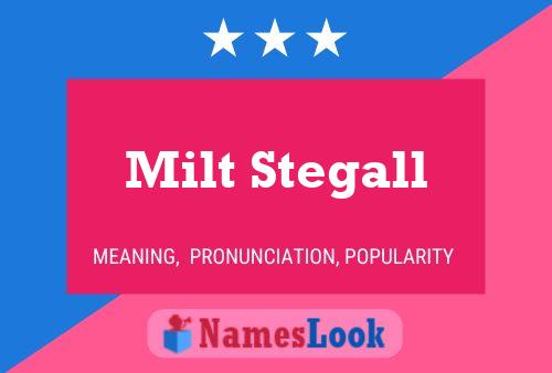 Milt Stegall Name Poster