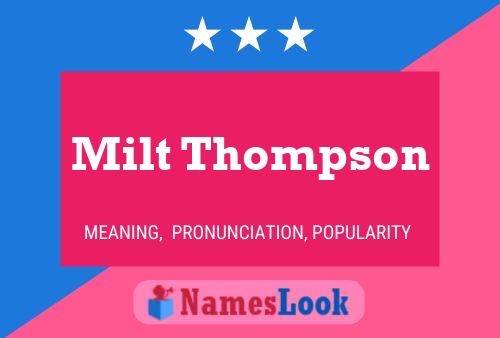 Milt Thompson Name Poster