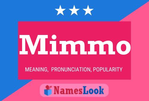 Mimmo Name Poster