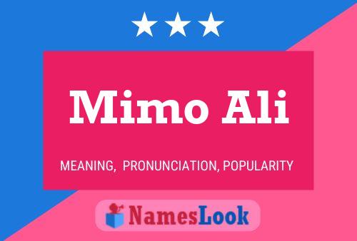 Mimo Ali Name Poster