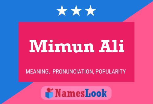 Mimun Ali Name Poster