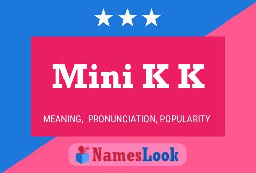 Mini K K Name Poster