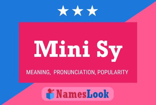 Mini Sy Name Poster