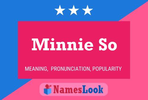 Minnie So Name Poster