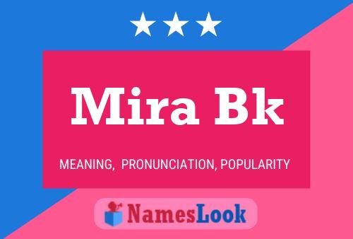 Mira Bk Name Poster