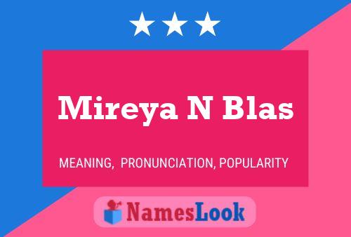 Mireya N Blas Name Poster