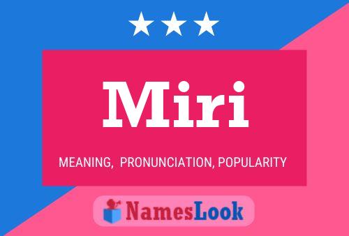 Miri Name Poster