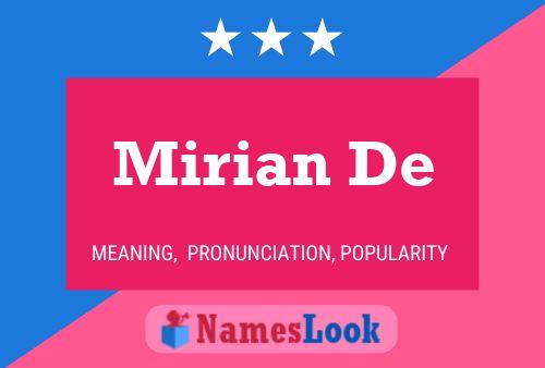 Mirian De Name Poster