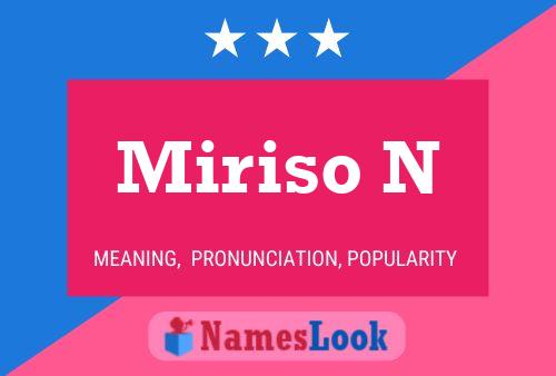 Miriso N Name Poster