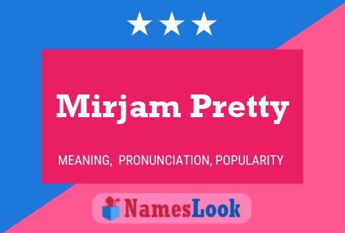 Mirjam Pretty Name Poster