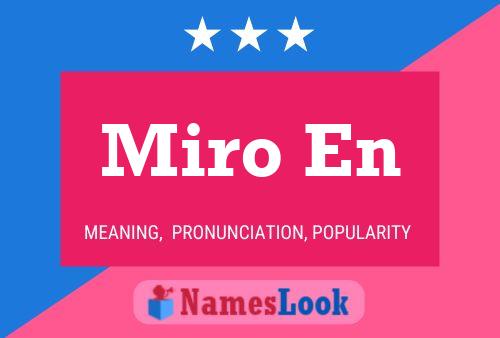 Miro En Name Poster