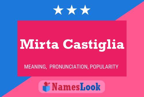 Mirta Castiglia Name Poster