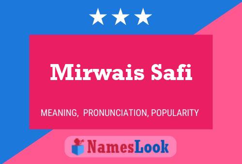 Mirwais Safi Name Poster