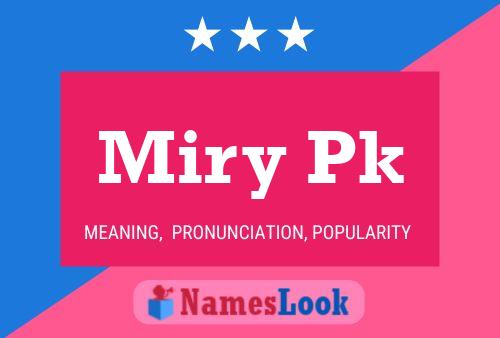 Miry Pk Name Poster