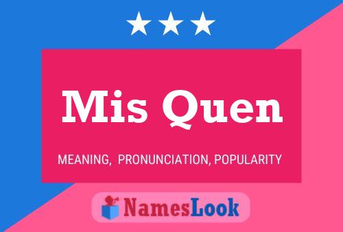 Mis Quen Name Poster