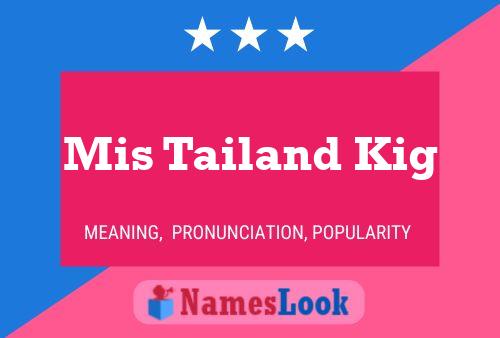 Mis Tailand Kig Name Poster