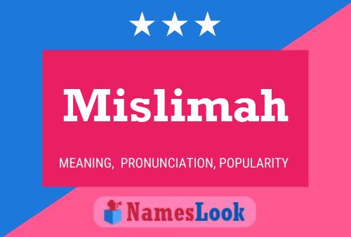 Mislimah Name Poster