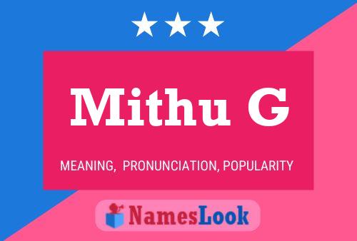 Mithu G Name Poster