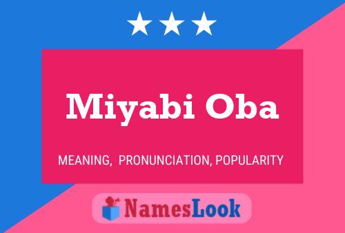 Miyabi Oba Name Poster