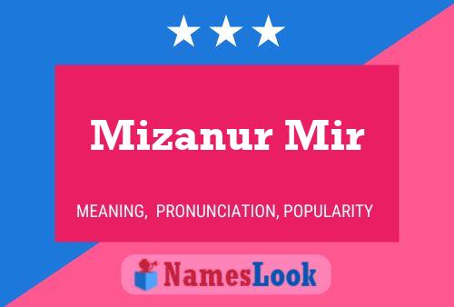 Mizanur Mir Name Poster