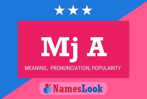 Mj A Name Poster